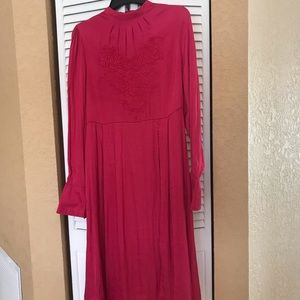 Free People pink midi dress